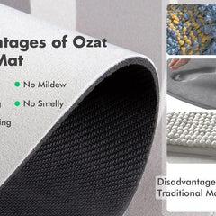 Cushion Mat Super Absorbent Soft Carpet, Quick Dry Dirt Barrier for Home, Office ( Round ) (40x60cm)