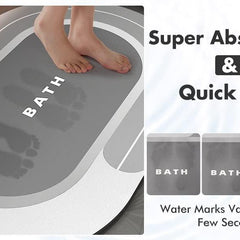Cushion Mat Super Absorbent Soft Carpet, Quick Dry Dirt Barrier for Home, Office ( Round ) (40x60cm)