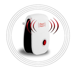 Ultrasonic Pest Repeller Machine for Mosquito Rats Cockroach Home Plug in Electric Pest Repellent Pest Control Reject Aid (Red)