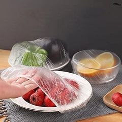Plastic Bags - Reusable Elastic Food Storage Plastic Covers (Pack of 2)