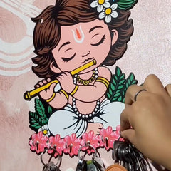 Krishna Wooden Keys Hanger