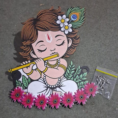 Krishna Wooden Keys Hanger