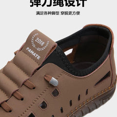 Men's Stylish Laser Cut Tan Casual Shoes