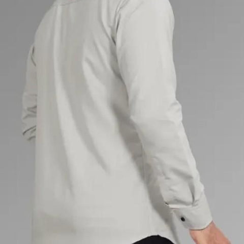 Men's Solid Satin Stylish Casual Shirt Grey