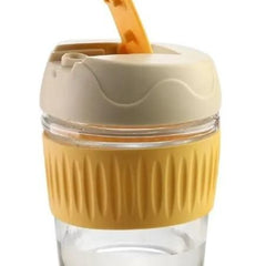 Glass Tumbler with Airtight Lid and Straw