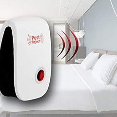 Ultrasonic Pest Repeller Machine for Mosquito Rats Cockroach Home Plug in Electric Pest Repellent Pest Control Reject Aid (Red)