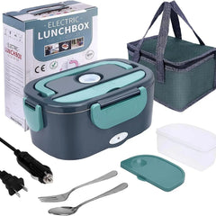 1.5 liters, 60 watts, portable electric lunch box insulation device,household or vehicle-mounted food heater - leak-proof design