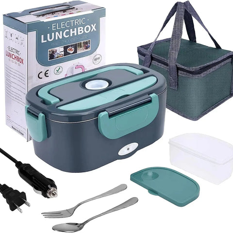 1.5 liters, 60 watts, portable electric lunch box insulation device,household or vehicle-mounted food heater - leak-proof design