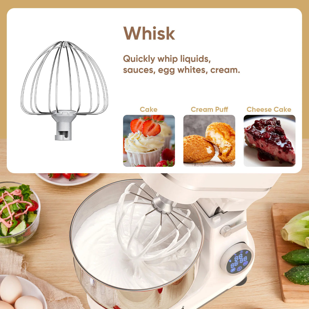 Stainless Steel Bowl Mixer, Electric Stand Mixer