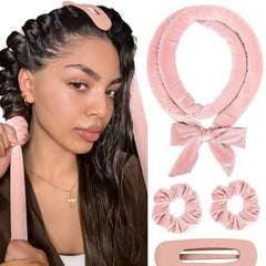 Heatless Curling Rod Headband – Satin No Heat Hair Curler